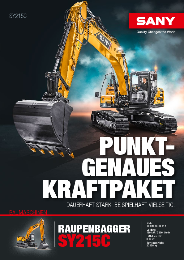 SANY SY215C Broschüre